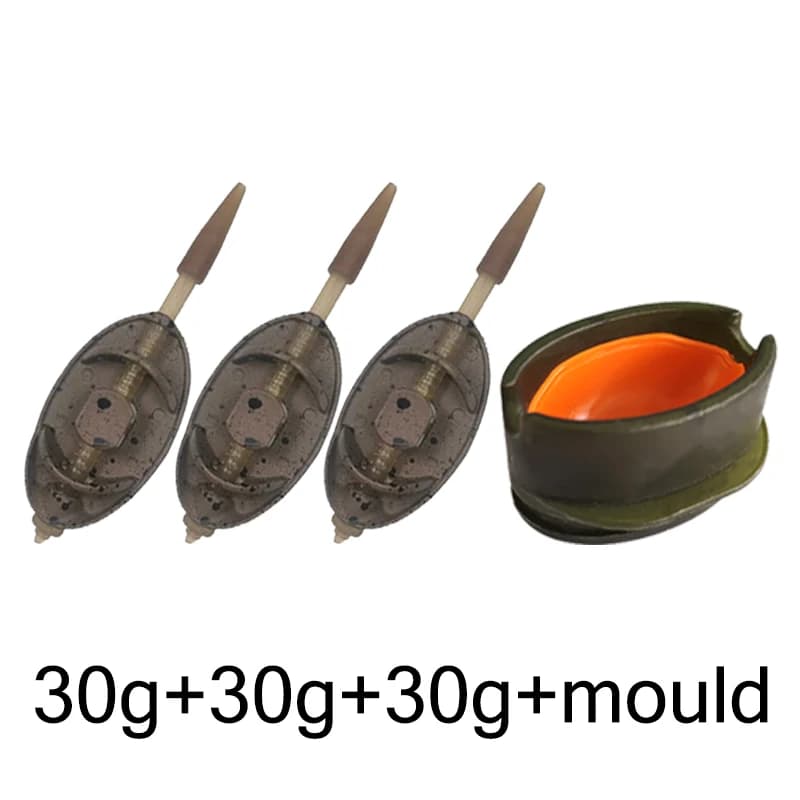 Set di mangiatoie per carpe a sgancio rapido definitivo: 20 g/30 g/40 g/50 g Pesi antiruggine e resistenti alla corrosione per sale d'acqua dolce di lunga durata