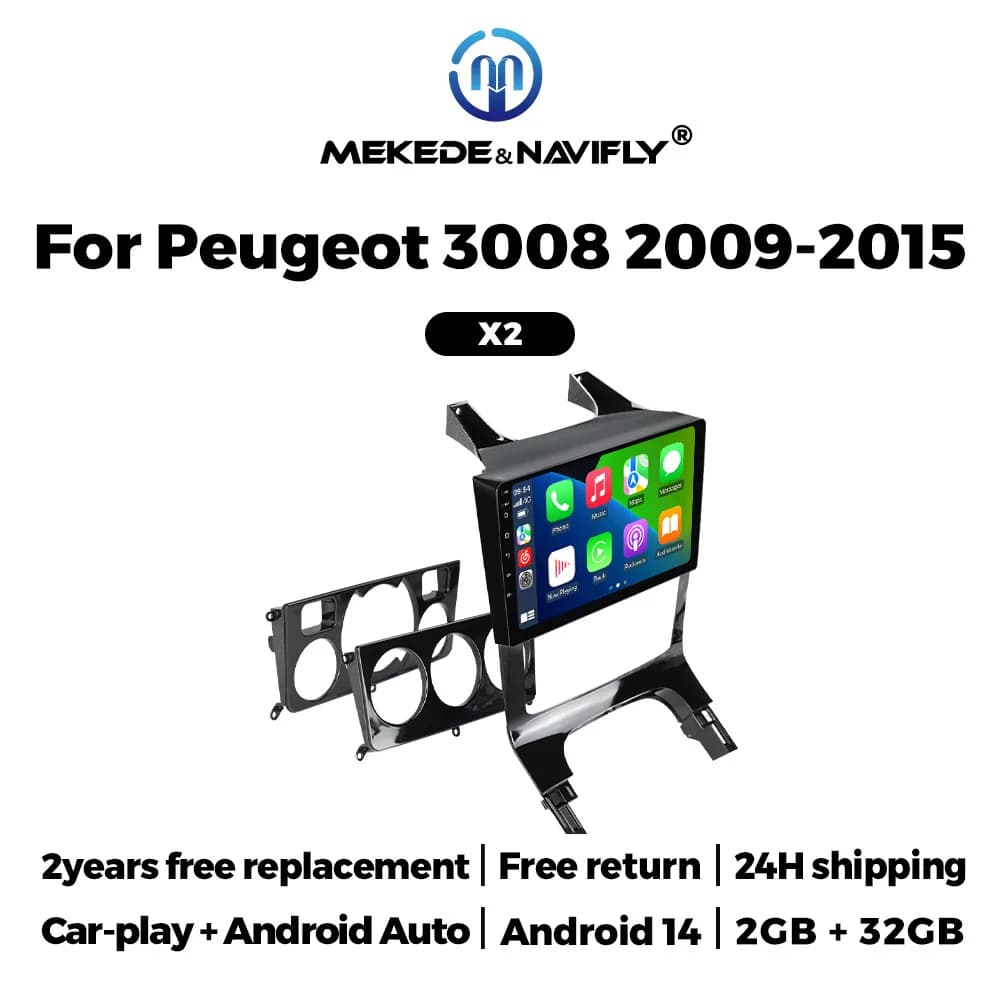 NaviFly 2GB + 32GB Android All In One Autoradio Per Peugeot 308 3008 2009 - 2015 GPS Navigation Multimedia Wireless Carplay Reader