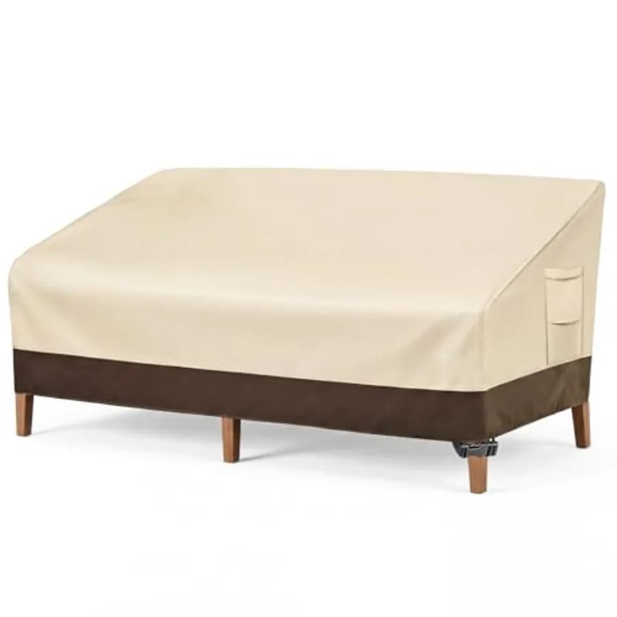 Cover for Outdoor Sofa Vaie Heavy Duty, 100% Waterproof, for 3 Seat Sofa, Garden Furniture Cover with Ventilation and Handle, 85" L x 37" P