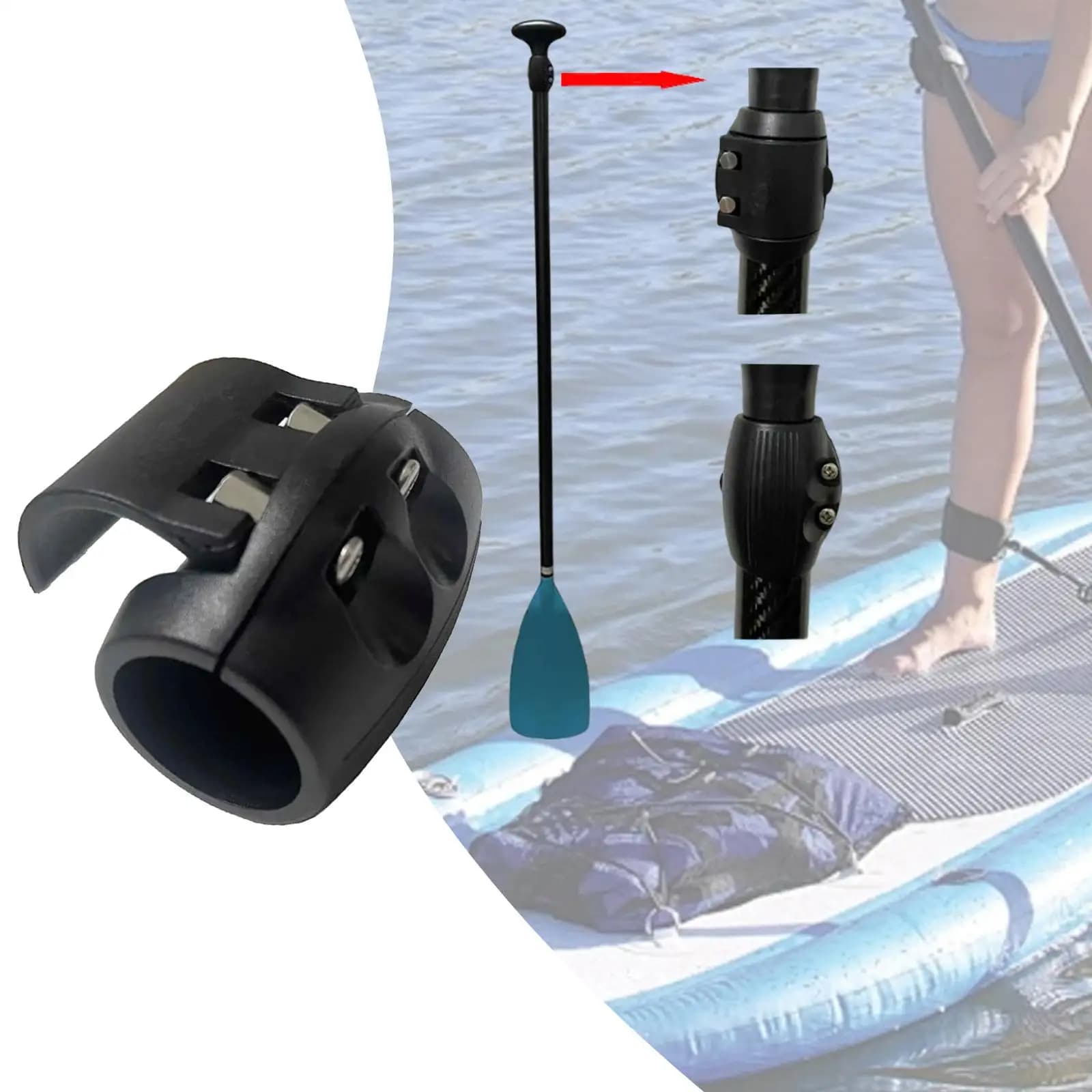 Morsetto per pagaia Sostituzione a sgancio rapido Pezzi di ricambio Forniture Fibbia di regolazione per gommone Canoa Kayak Surf