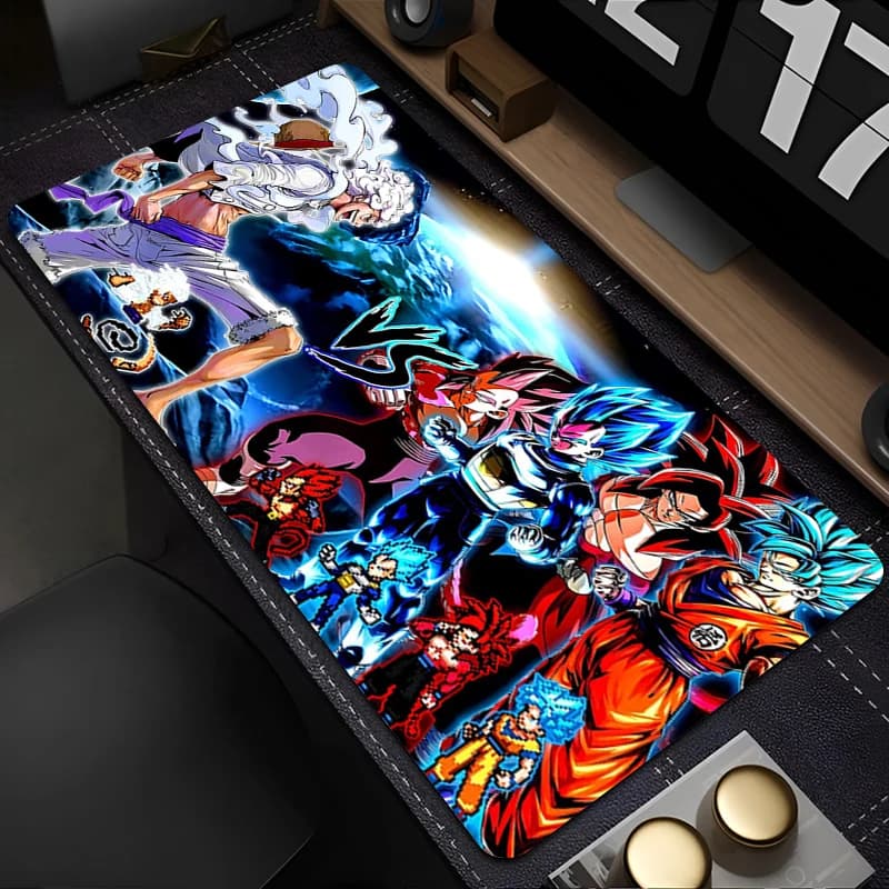 Carpet for Mouse 90x40cm DBZ Dragon Ball Professional for E-sport, Rubber Mat for Keyboard and Mouse from Gaming PC, XXL Desk Mat