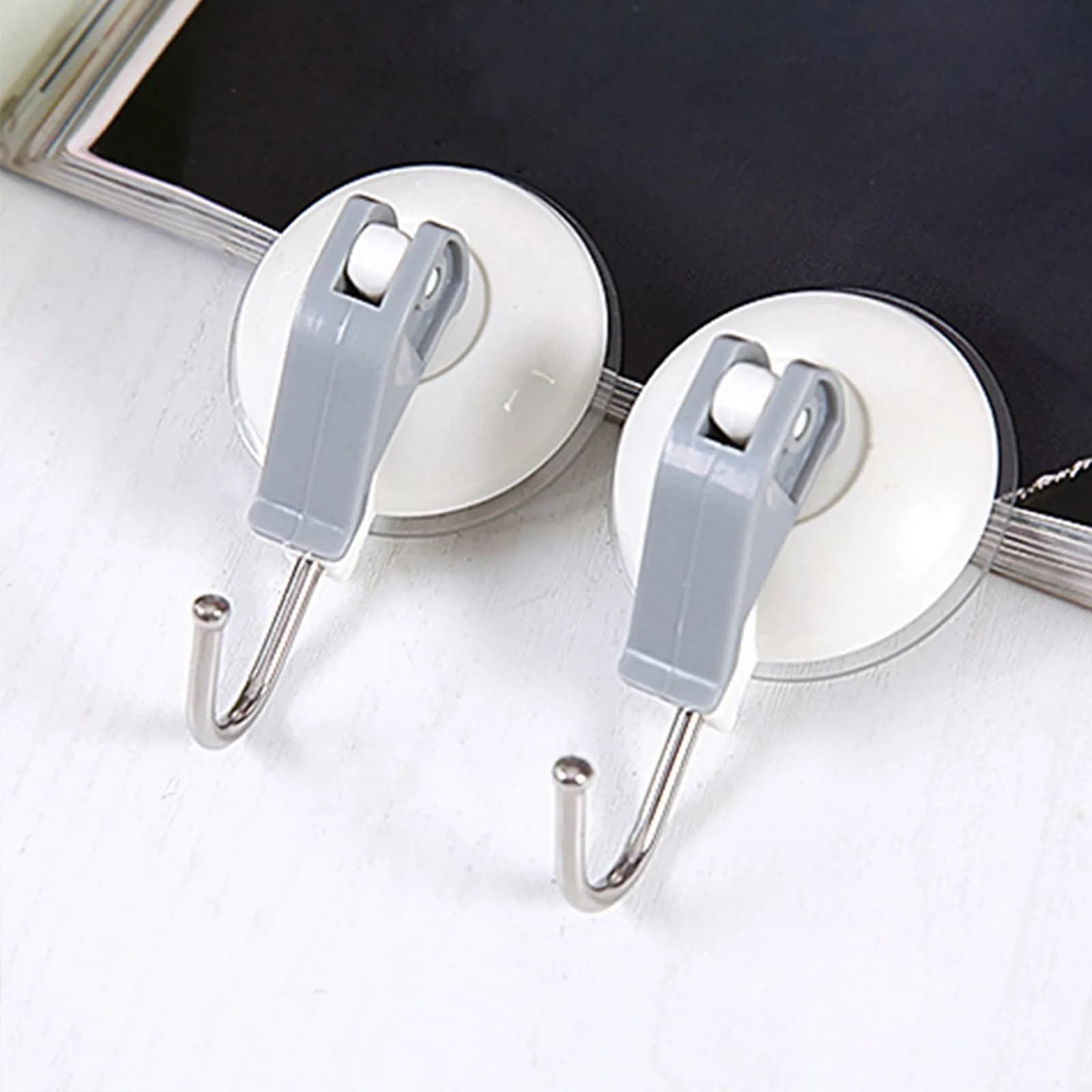 Set di 3 Ganci a Ventosa in ABS Multiuso per Cucina, Bagno e Soggiorno, Ganci Rimovibili Resistenti