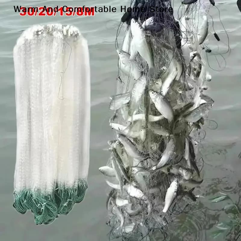 【SE】Rete da Pesca in Nylon 8/15/20/30M, Rete Monofilamento per la Pesca, Trappola Galleggiante, Rete a Maglia Singola, Accessori per Attrezzatura da Pesca