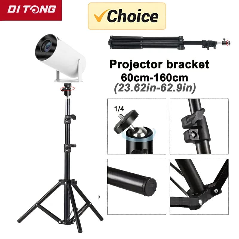 DITONG Staffa per proiettore estensibile da 160 cm Treppiede da viaggio Supporto per illuminazione fotografica per proiettore magcubic HY300Pro e HY320mini