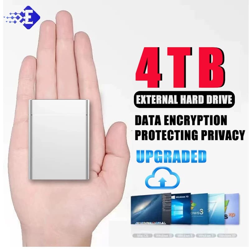 SSD esterno aggiornato SSD portatile da 1 TB USB tipo C USB 3.1 Disco rigido mobile da 2 TB 4 TB per desktop/laptop/MAC