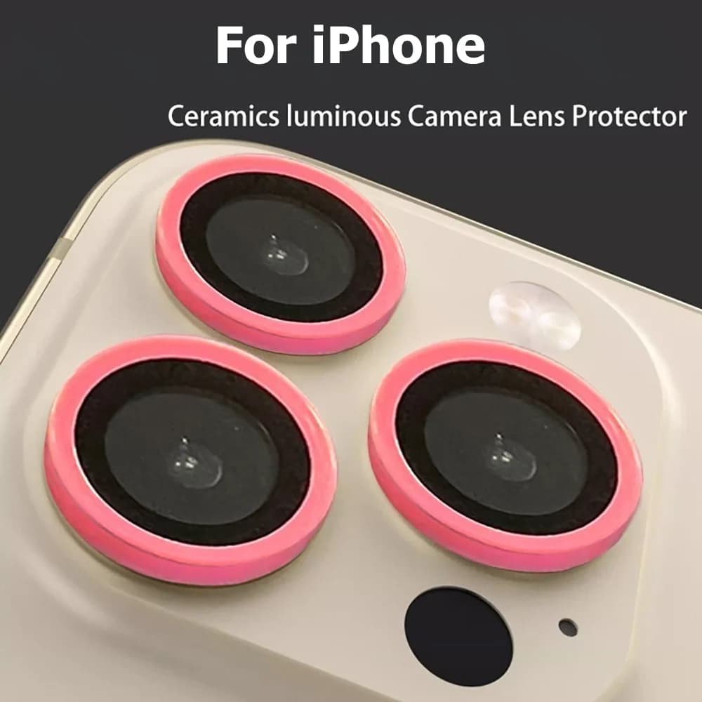 1-3Pcs Luminous Camera Lens Protector For iPhone 15 Pro 12 16 Plus 14 17 13 Mini 11 Pro Max Air Night Glowing Rear Lens Cover