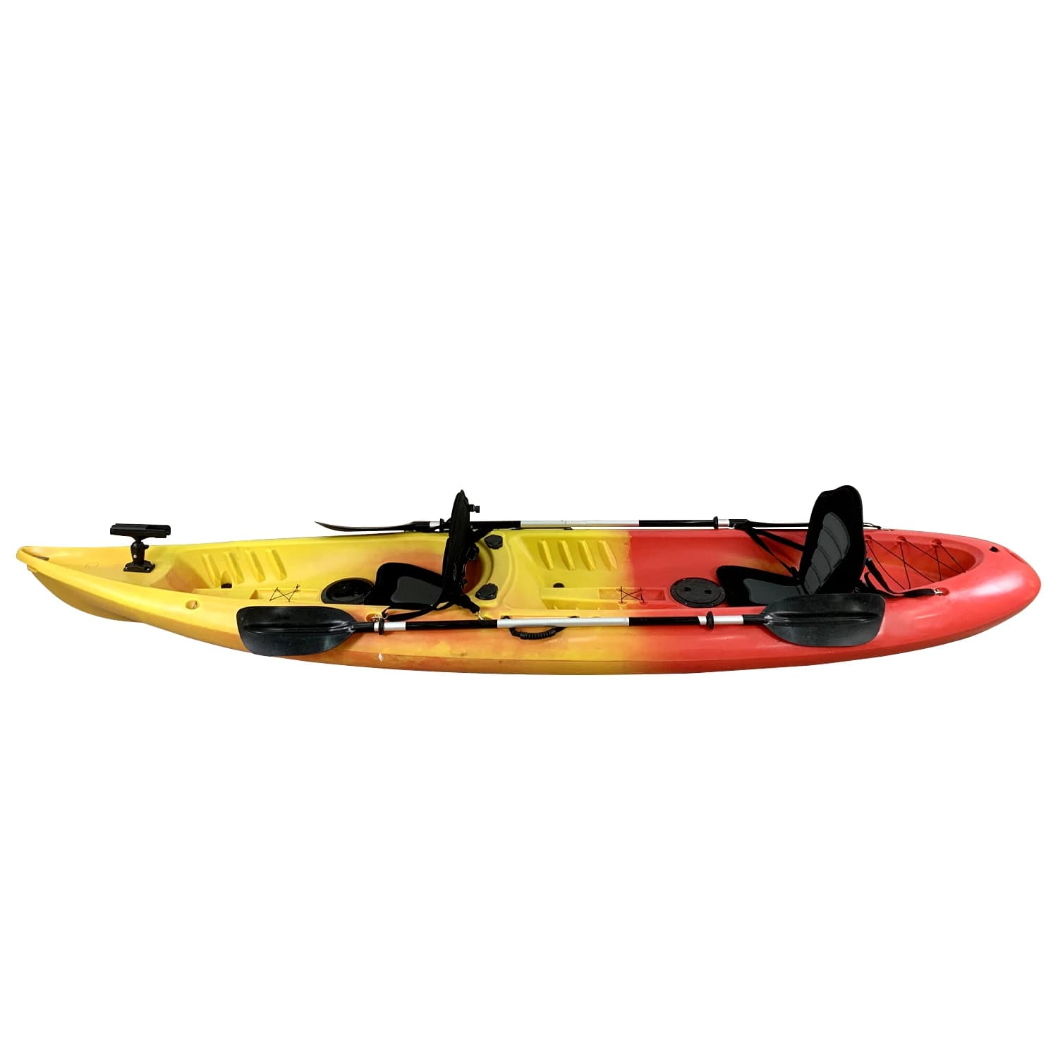Kayak da pesca sit-on-top per 2 persone con pagaia per fiumi Materiale scafo in PVC/PE/LLDPE Lunghezza 4 m in vendita