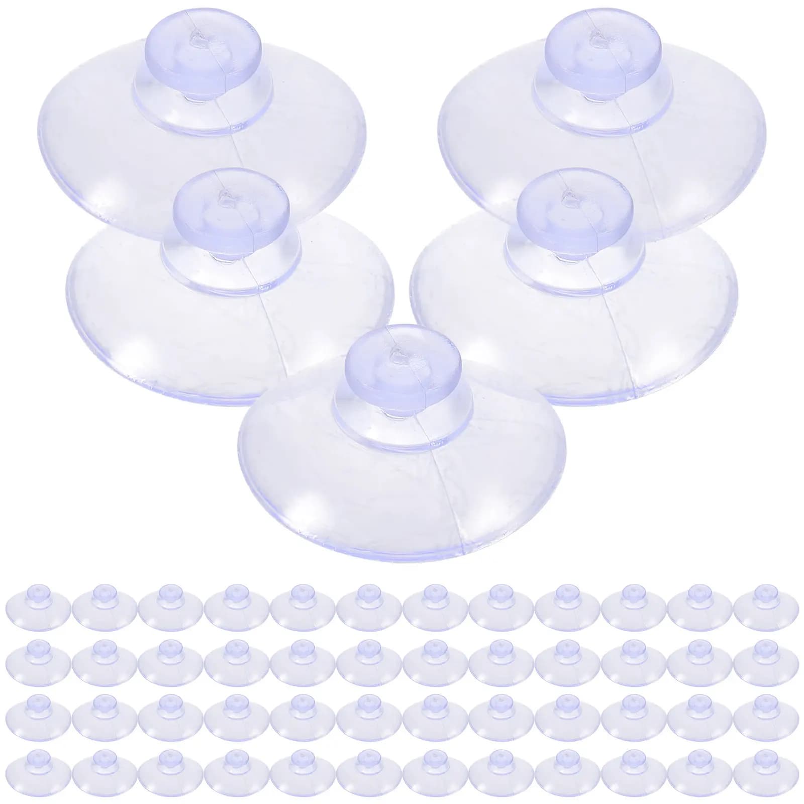 100 Pezzi Mini Ganci a Ventosa per Vetri e Piani Tavolo, Supporti Riutilizzabili a Forte Suzione per Cucina e Bagno