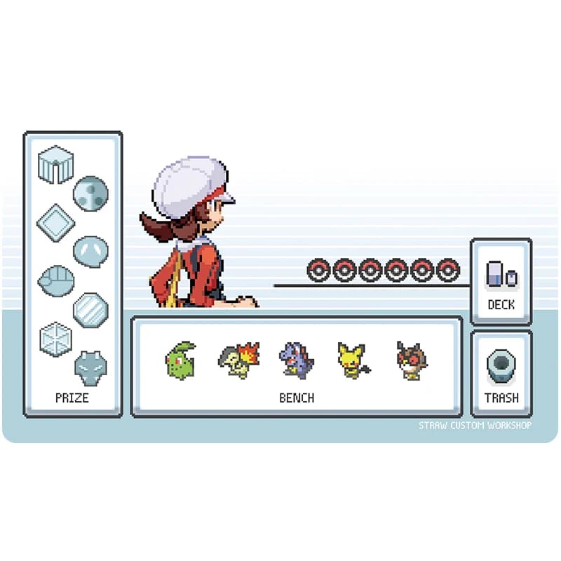 Fai da te Ptcg Pokemon Pixel Card Pad Pikachu Charmander Tappetino da battaglia in gomma Tappetino da gioco Tappetino da gioco Collezione Anime Action Toy Figure Regalo