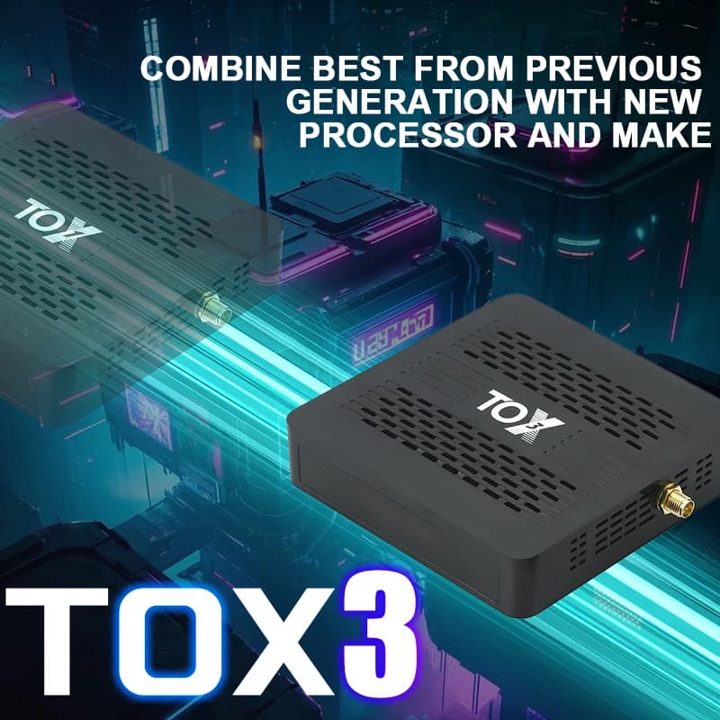 Original TOX3 TV Box Amlogic S905X4 Android11 4GB RAM 32GB ROM BT AV1 1000M LAN 2T2R Wifi 2.4G&5G HDR Media Player Set Top Box