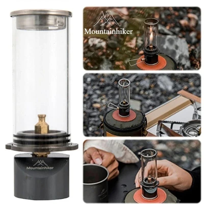 MOUNTAINHIKER Camping Gas Lantern Updated, Night Lights for Tent, Butane Gas Multifunction Lantern, Windproof, Picnic Portable