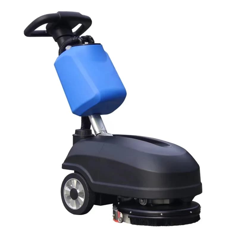 Lavasciuga Pavimenti Elettrica Monodisco a Spinta Manuale, Mini Macchina per Pulizia e Lavaggio Pavimenti
