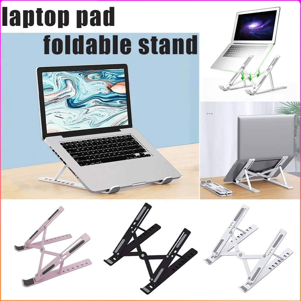 【Spedizione Rapida】Supporto Pieghevole per Laptop e Tablet, Regolabile su 6 Livelli, Antiscivolo, Compatibile con Pad, Laptop e Tablet