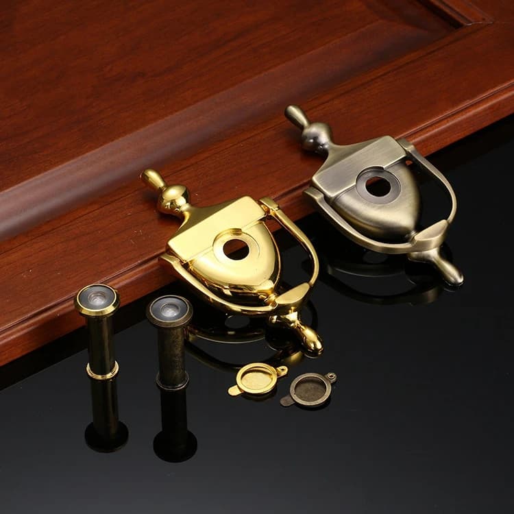 Maniglia per porta moderna in lega di zinco verde bronzo maniglia per porta Peep Hole Knock maniglia per mobili Hardware per la decorazione domestica