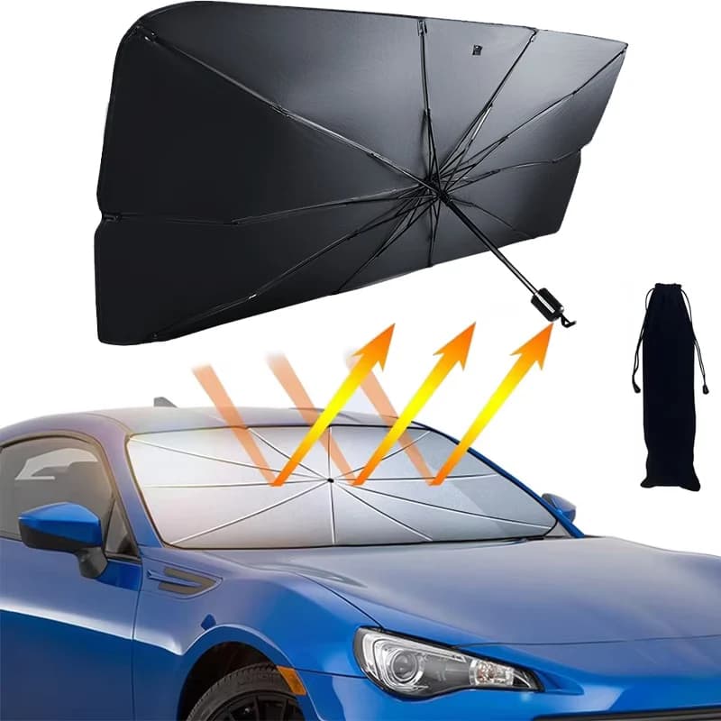 Parabrezza per auto parasole ombrello pieghevole per auto parasole copertura UV Block protezione per l'isolamento termico della finestra anteriore dell'auto