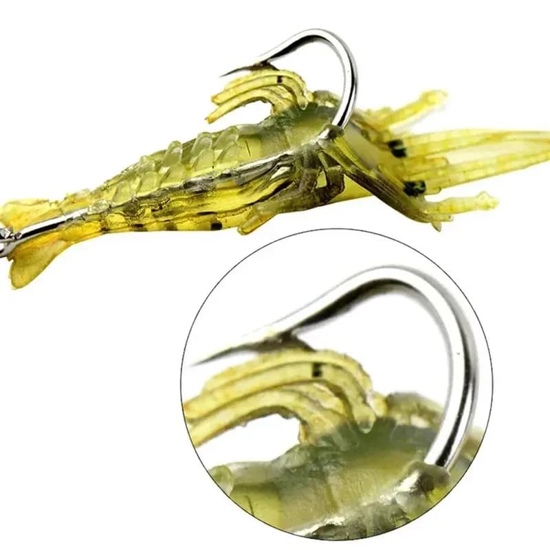 10/20 Pezzi Esche Artificiali Morbide a Forma di Gambero/Gamberetto, Crankbait, Attrezzatura da Pesca, Esche da Traina, Wobbler