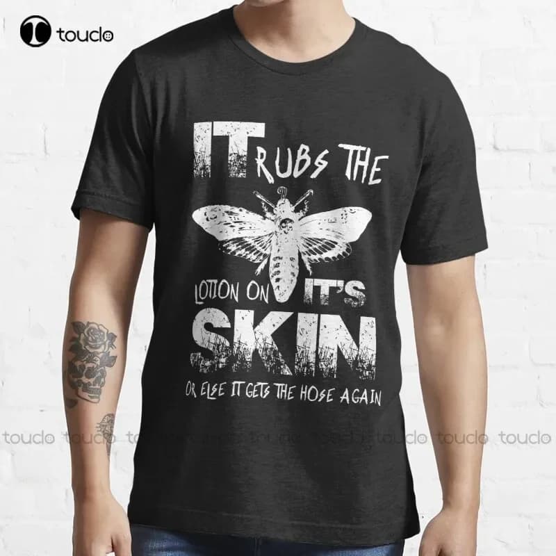 New It Rubs The Lotion On Its Skin Silence Of The Lambs T-Shirt Men'S Golf Shirts Cotton Tee Shirt S-6Xl
