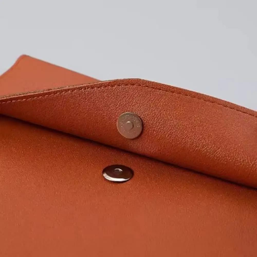 Simple A4 File Folder Large Capacity Magnetic Button Closure Document Bag Portable Waterproof Paper Organizer Business Use