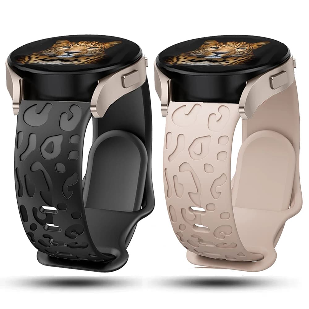 Cinturini incisi per Samsung Galaxy Watch 7/6/4/classic/5/pro/3/Active 2 Bracciale ad anello leopardato Huawei gt 2 2e 20mm cinturino