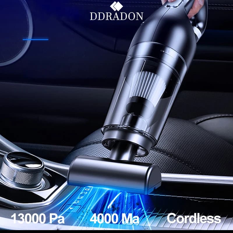 Aspirapolvere senza fili per auto Mini aspirapolvere ciclonico con ricarica USB Aspirapolvere wireless portatile da scrivania per la casa