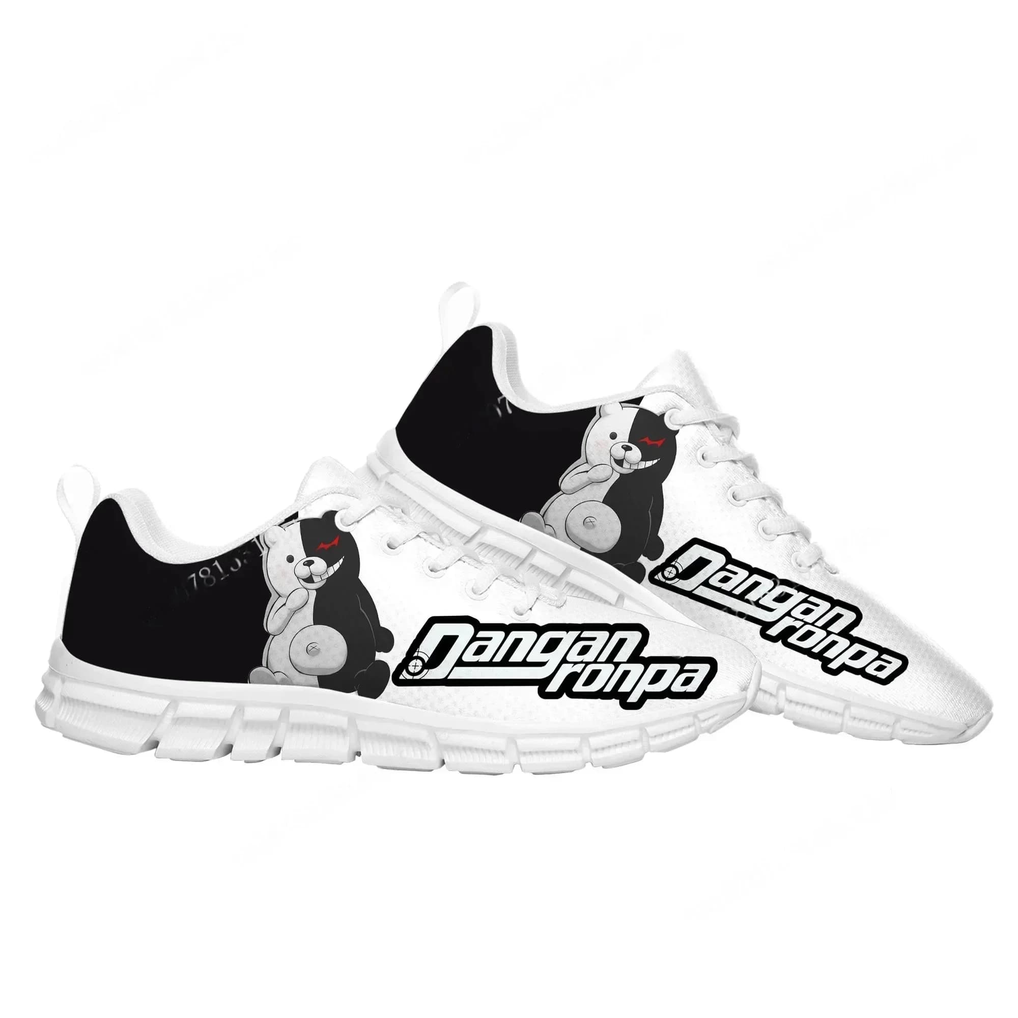 Scarpe sportive Cartoon Game Danganronpa Monokuma, scarpe da ginnastica da uomo e da donna, scarpe personalizzate per coppia
