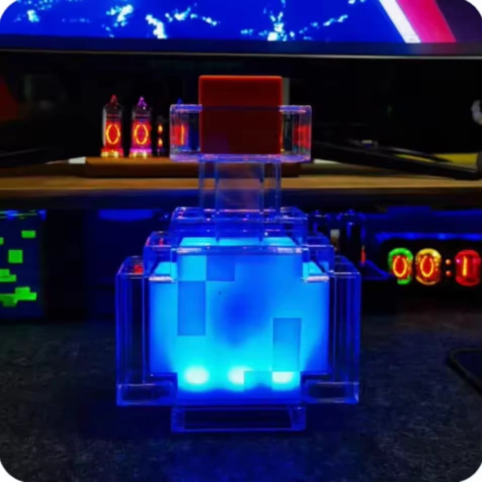 Lampada Notturna MC Game Potion Bottle, 7 Colori Cangianti, LED Ricaricabile con Controllo Touch, Decorazione Atmosferica per Camera da Letto, Scrivania, Regali
