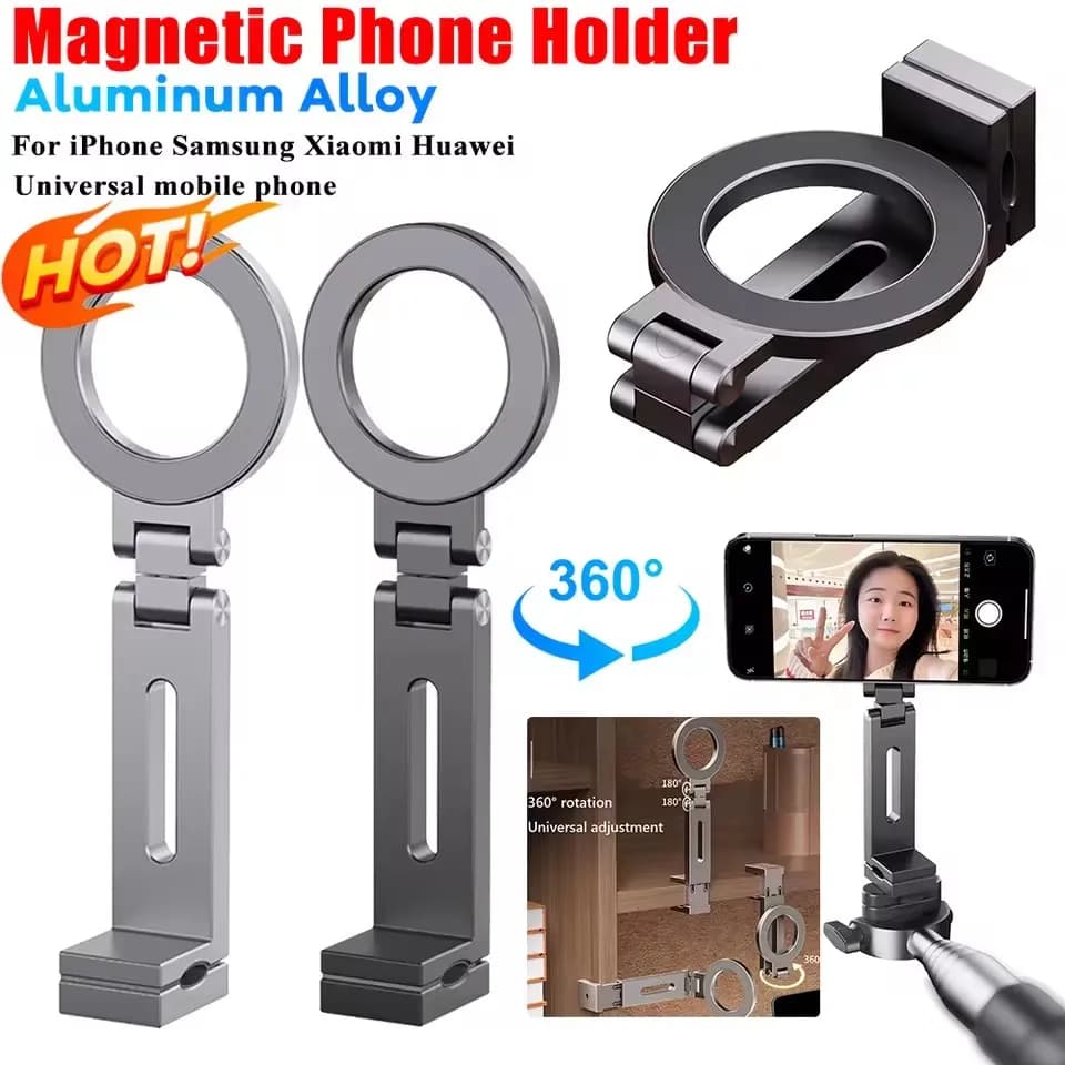 360 ° Magnetic phone stand with rotation for air tray, tripod, desk – Portable phone stand for iPhone smartphones