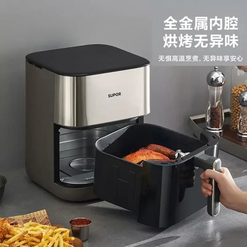 Dual Heat Source Air Fryer: Smart 6 Liters Home Air Fryer