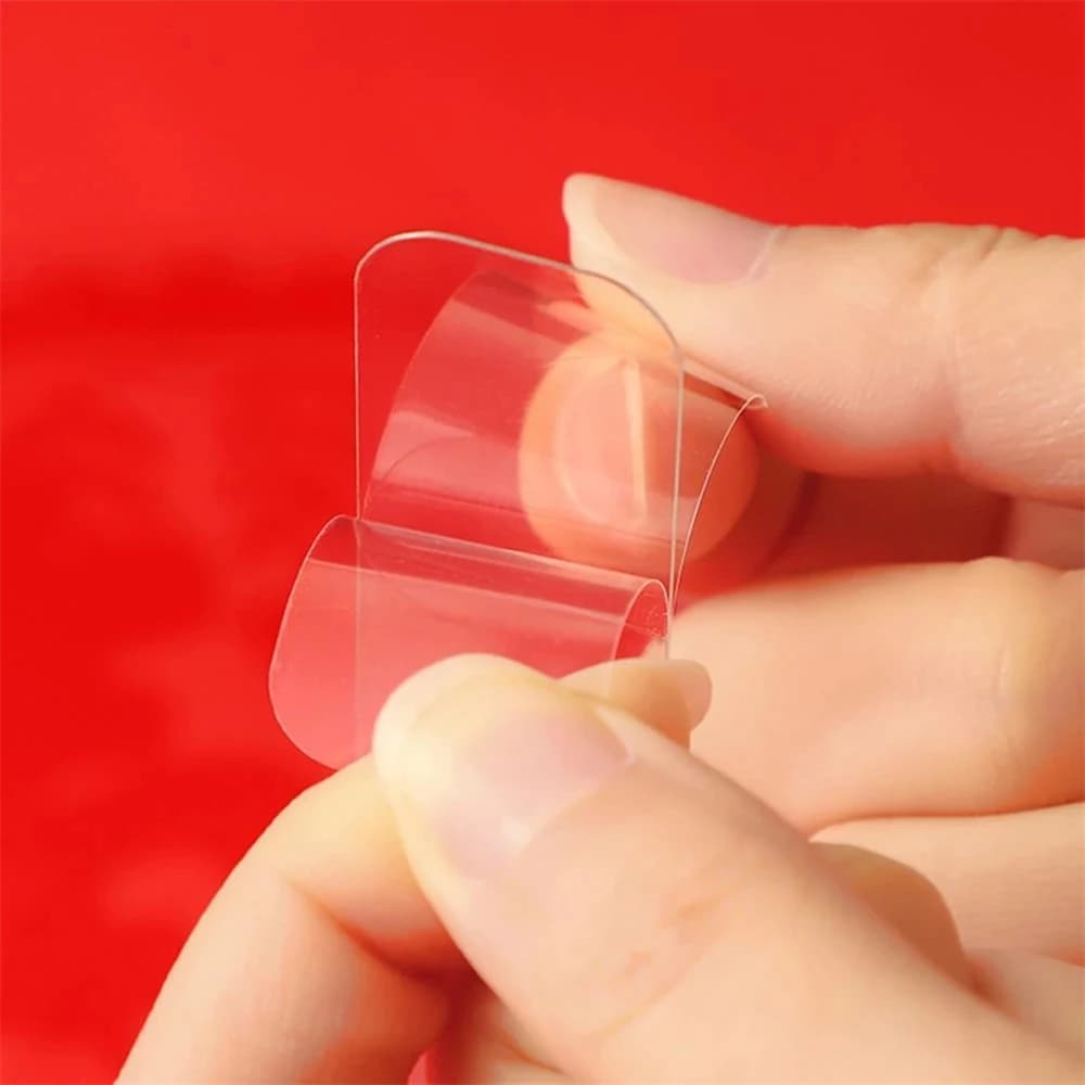 60Pcs/set No Trace Reusable Square Adhesive Tape Removable Transparent Wall Mount Sticker Double Sided Adhesive Tape