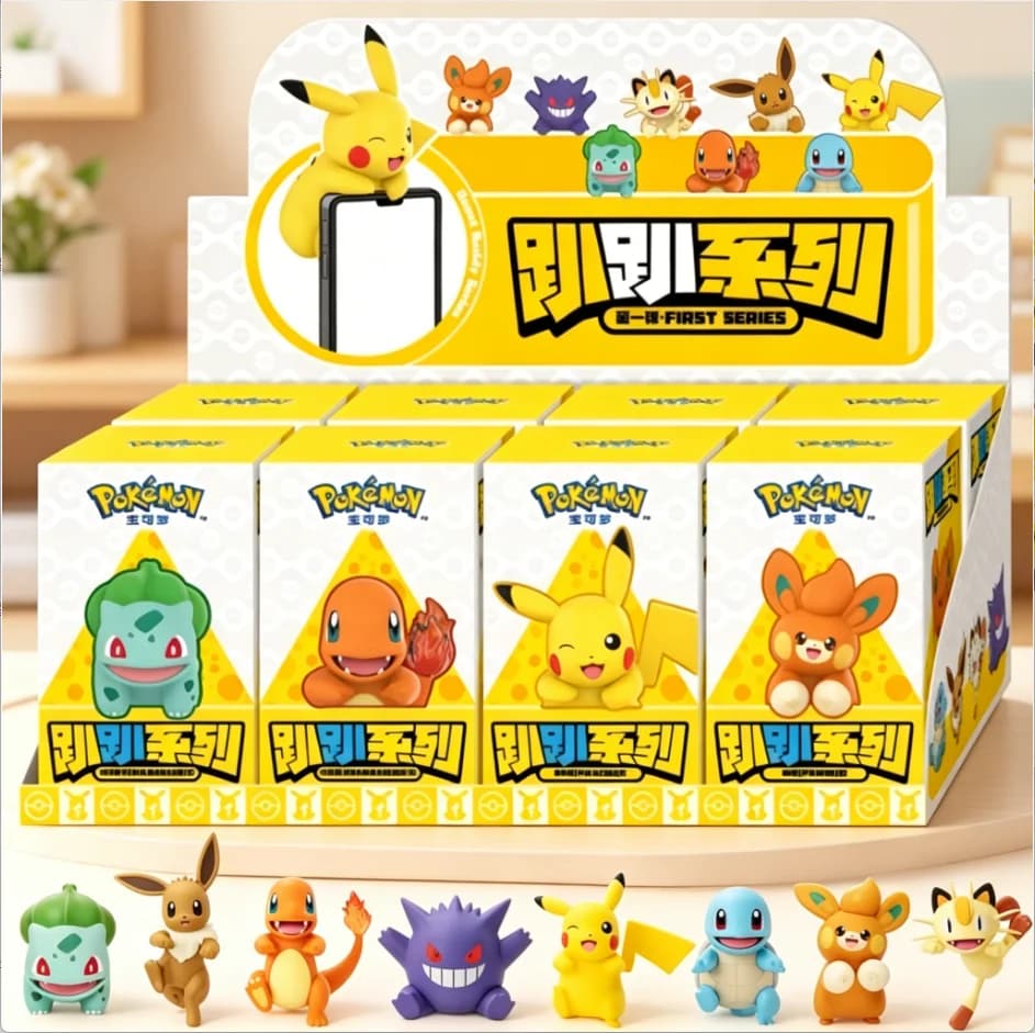 Figure d'azione Pokemon Eevee Bulbasaur Pikachu, modelli squisiti, decorazioni da scrivania, ornamenti per auto, perfetti come giocattoli per bambini