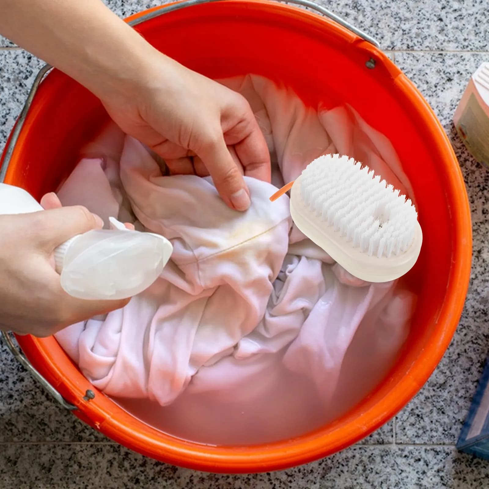 Spazzola Liquida per Pulizia Scarpe, Design Multifunzionale a Pressione Manuale, Setole Morbide a Rullo, Manico Lungo per Rimozione Macchie da Scarpe e Vestiti