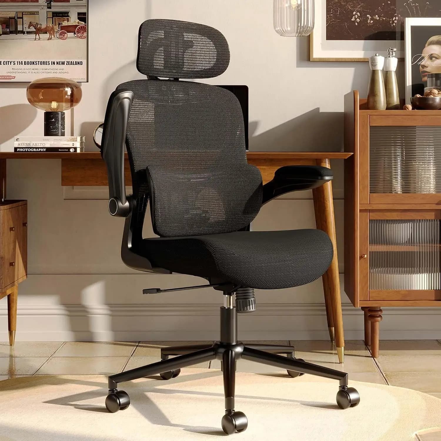 Sedia da Ufficio Ergonomica, Comoda Sedia da Scrivania in Rete, Sedia da Gaming con Schienale Alto e Supporto Lombare Regolabile, Personalizzabile