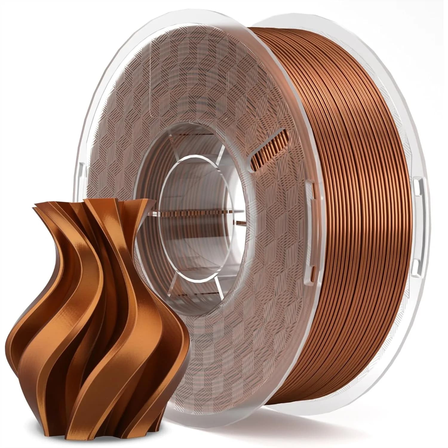 Filamento PLA Seta 1.75mm Rame Bobina 1KG (2.2 libbre) Precisione Dimensionale +/- 0.02mm per Stampante 3D FDM