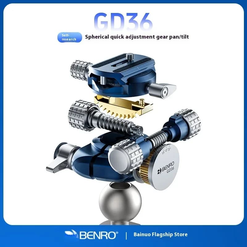 Benro GD36 Photographic Tripod Head with Spherical Rapid Adjustment and Overview Finish Adjustment