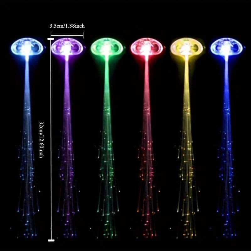 10pcs LED Light Colorful Butterfly Braids, Glowing Braids, Glitter Fiber Braid Hair Clips, Glitter Braids, Fashion Dress Up glow in the dark mascaras glow in the dark