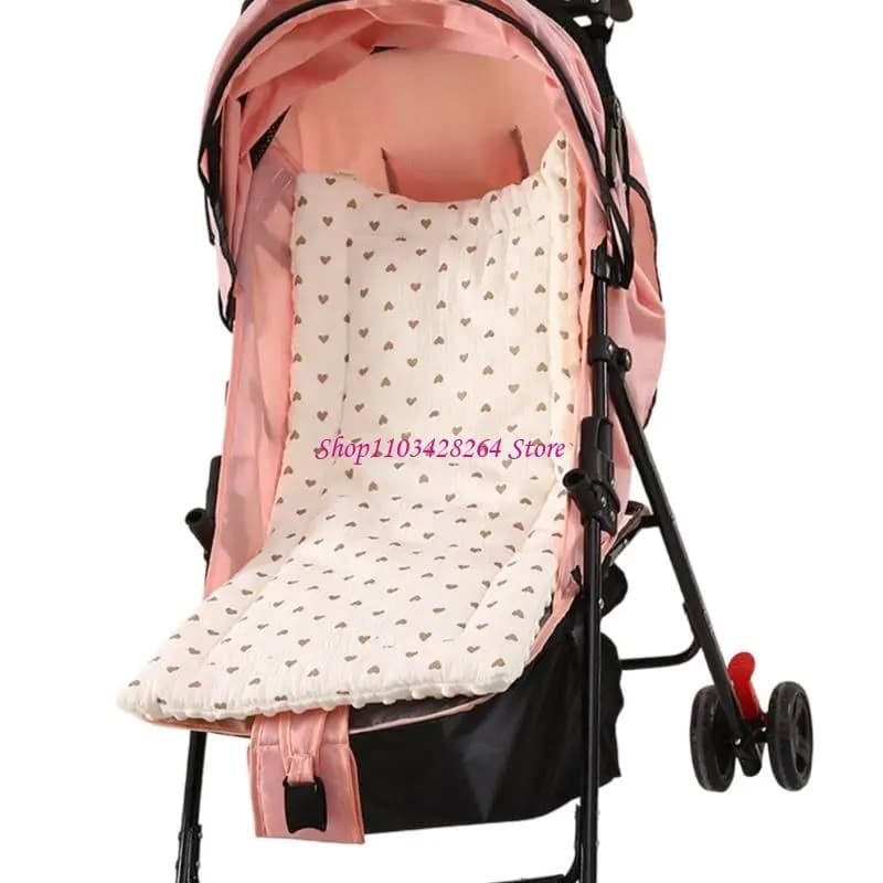 Cuscino inserto per carrello per carrozzina in cotone double face per seggiolino auto e passeggini