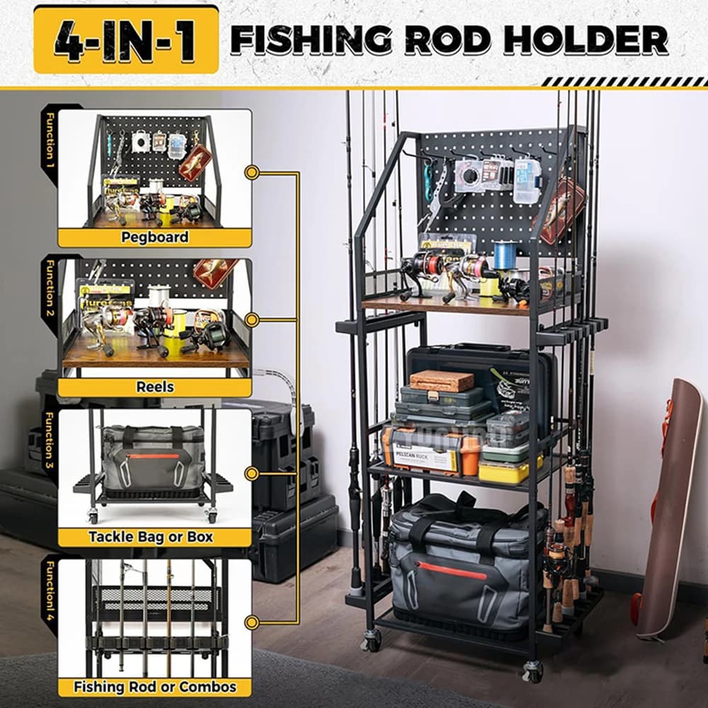 Fishing Cane Holder, Fishing Equipment Door, Fishing Cartridge, Tool Box and Mulinelli Door