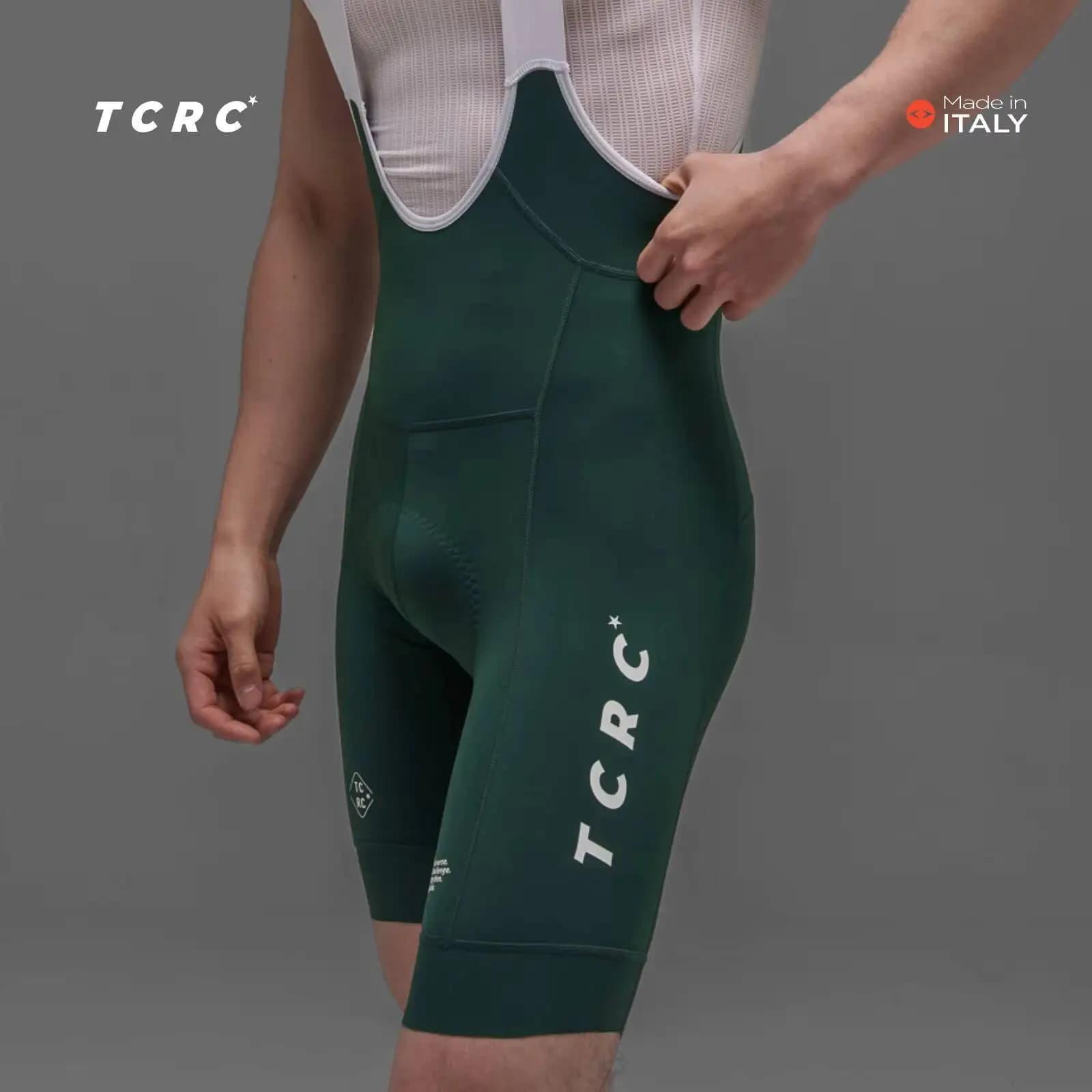 Pantaloncini da Ciclismo TCRC Italia con Imbottitura Elastic Interface, Shorts da Bici per Uomo, 7 Ore di Guida, Abbigliamento MTB Aderente