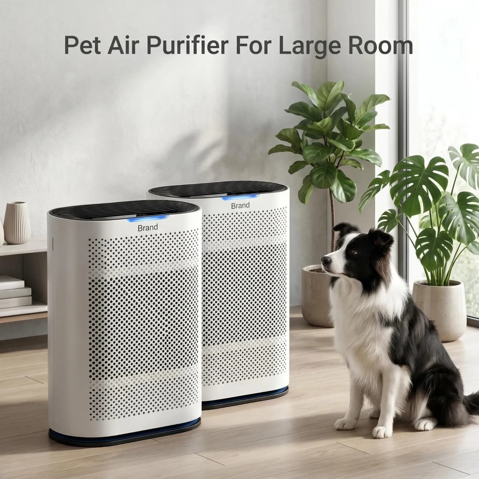 2 Pack Home Air Purifier with HEPA Filter, Eliminates Dust, Pet Odors, Smoke, Large Room Purification System