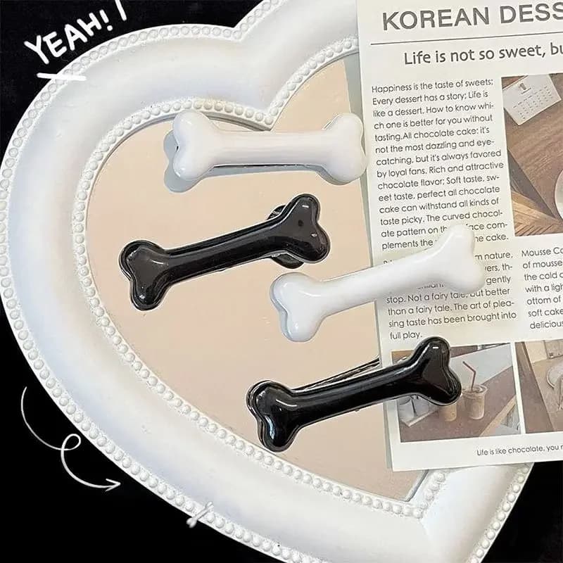 2/4 pieces Funny bone hair accessories, edges hair clips, cute headgear with hair clips, clips for creative and simple headdress