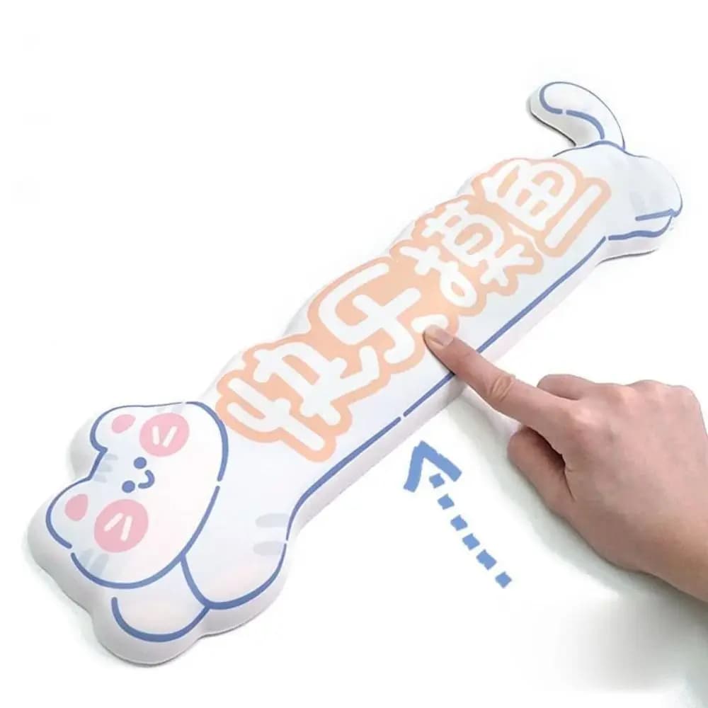 Tappetino per mouse ergonomico per gatti e pesci Poggiapolsi antiscivolo Tappetino per tastiera per gatti cartoni animati Tappetino per mouse antiscivolo in silicone Kawaii Forniture per ufficio