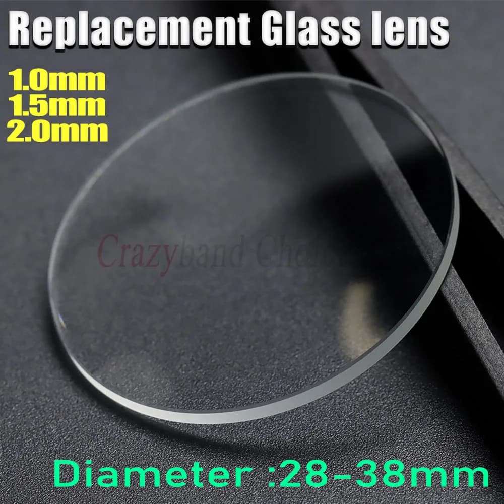 Double Convex Round Watch Glass 1.0/1.5/2mm Thickness, Smartwatch 28-38mm Spare Parts, Watches Repair Tools