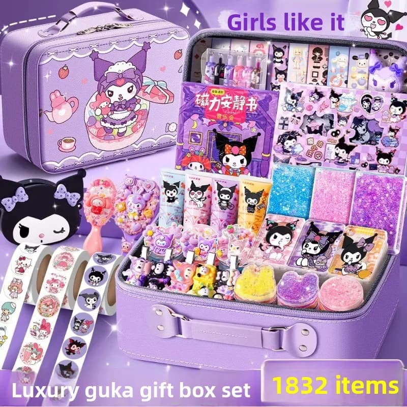 Kit per la creazione di biglietti di melma con colla color crema con adesivi e carte di sabbia che scorre per giochi e decorazioni artigianali per diari di scrapbooking fai-da-te