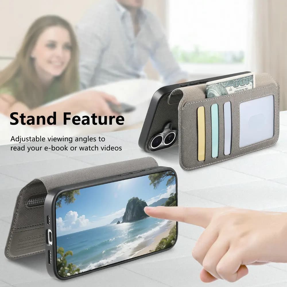 S26 Ultra S24 S23 S22 S21 FE 5G Custodia di lusso Carta RFID Coque in pelle per Samsung Galaxy S25 Edge S24 Plus S 25 26 2IN1 Flip Cover