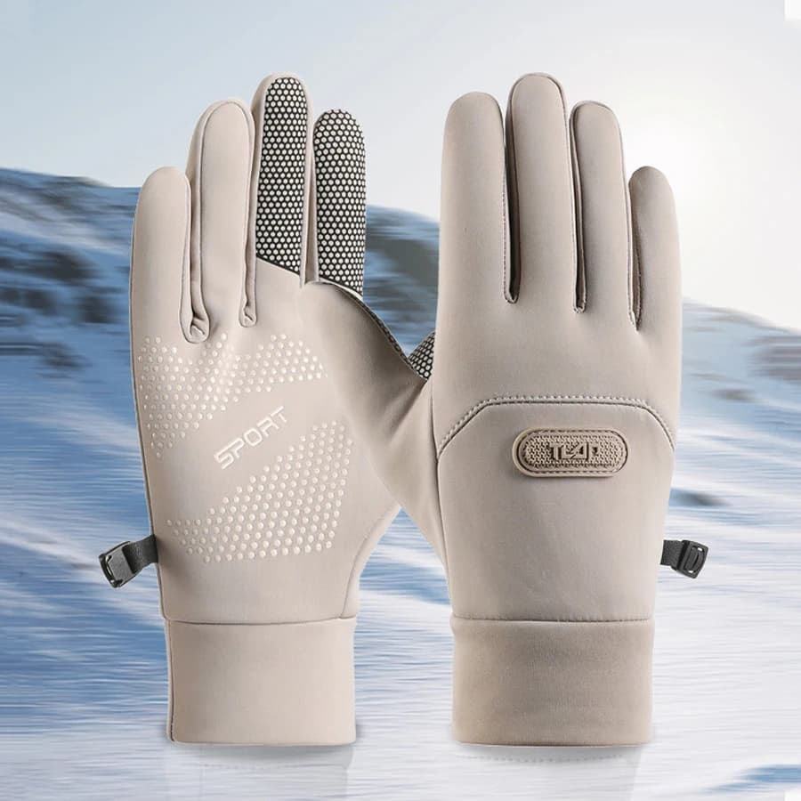 Guanti caldi autunnali e invernali alla moda sportiva sottile per uomini e donne, adatti per la guida invernale e il ciclismo, con un tocco