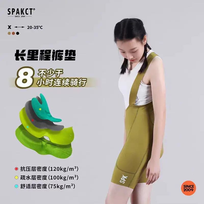 SPAKCT Summer women's back-belted cycling shorts with breathable, moisture-absorbing, quick-drying fabric and a seat cushion