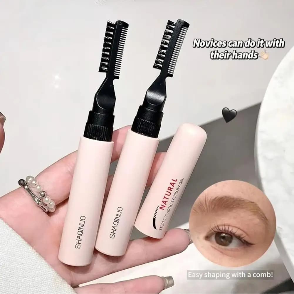 Gel per sopracciglia a doppia testa Gel fisso liquido per styling Gel per trucco per riparazione sopracciglia a prova di sudore impermeabile per sopracciglia