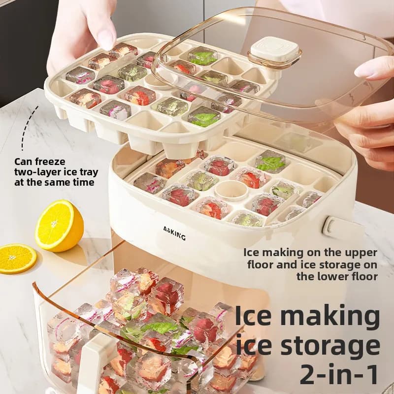Pressa vassoio di ghiaccio stampo per cubetti di ghiaccio scatola di ghiaccio stampo per cubetti di ghiaccio per uso alimentare scatola per cubetti di ghiaccio per uso domestico vassoio di ghiaccio stampo secchiello per il ghiaccio