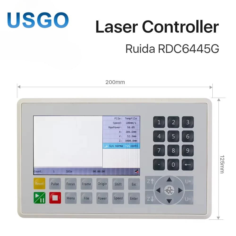 USGO Ruida CO2 Laser Controller Panel Screen for RDC6445G RDC6442S RDLC320-A CNC Laser Engraving Cutting Machine