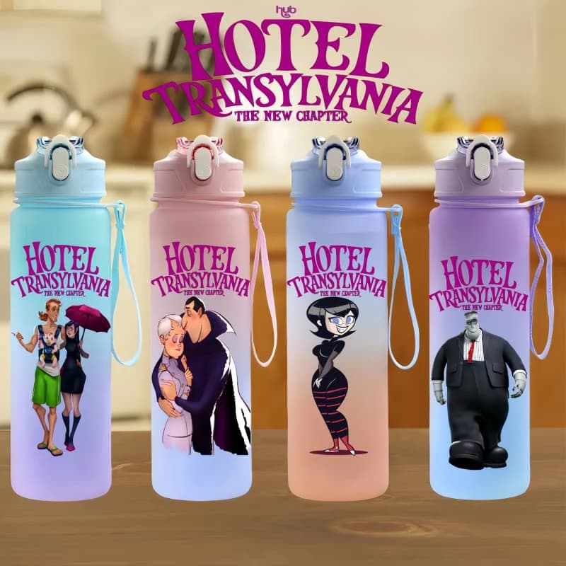 Hotel Transylvania Anime Character Water Cup Outdoor Large Capacity Portable Rope Drinking Bottle Children's Gift